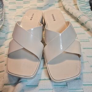 Torrid Women's Cream Slide Sandals